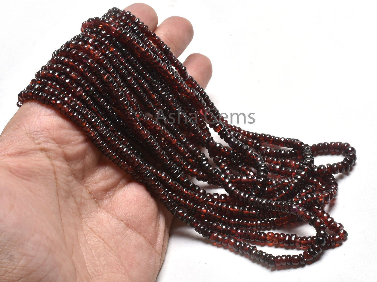 Natural Red Garnet Smooth Rondelle Beads,16 inch Strand Garnet Beads, Garnet Plain handmade Gemstone Beads Jewelry Makings Handicraft SALE