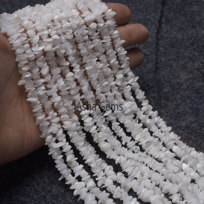 Beautiful 34" Strand Natural White Agate Uncut Chips Gemstone Beads, Fine Agate Raw Rough Smooth Tiny uneven Beads, Agate Beads Jewelry SALE
