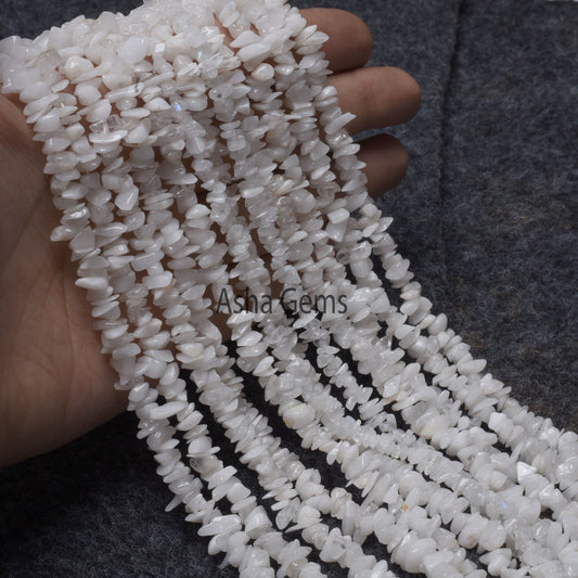 Beautiful 34" Strand Natural White Agate Uncut Chips Gemstone Beads, Fine Agate Raw Rough Smooth Tiny uneven Beads, Agate Beads Jewelry SALE