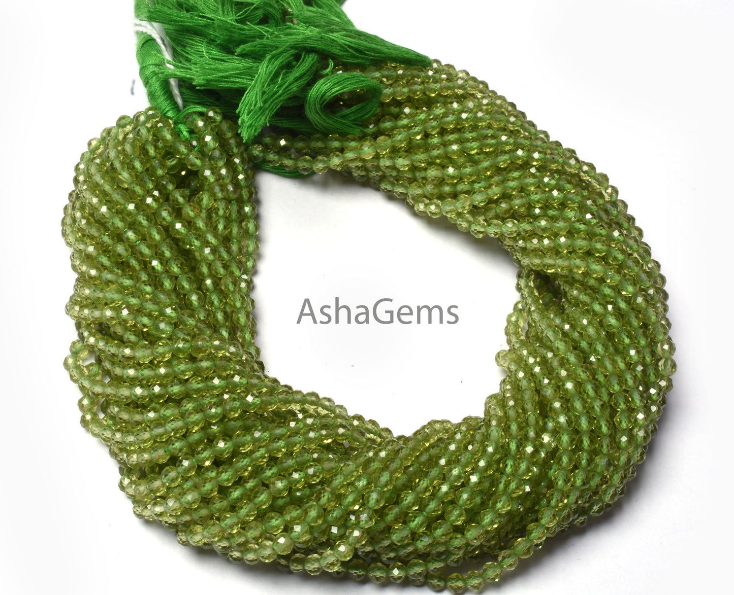 Beautiful Green  Peridot Faceted Round Beads,3.5 mm Natural Peridot Round Ball Gemstone Beads, Peridot beads Micro Faceted machine Cut Beads