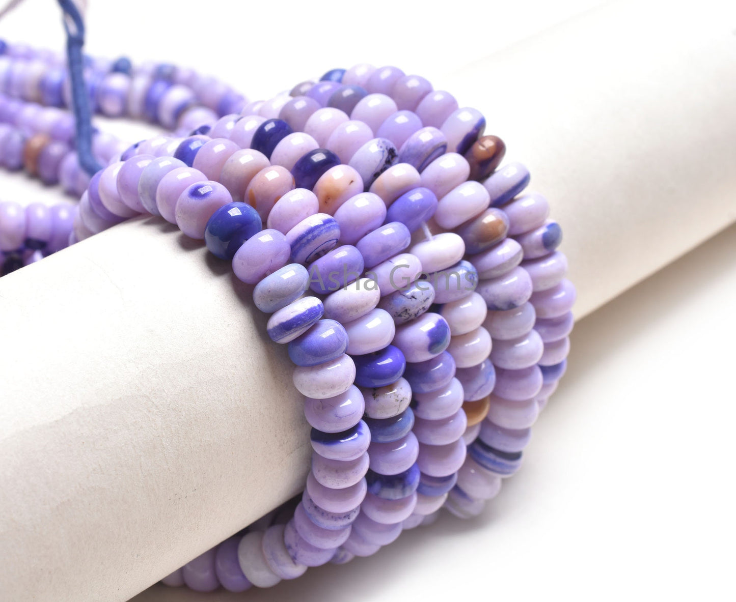 9 mm Shaded Purple Blue Opal Smooth Rondelle Shape Beads,16"Strand Opal Beads, Lavender Opal Plain Handmade Gemstone Bead Jewelry Craft SALE
