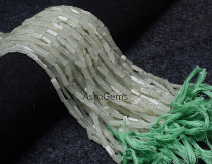 Natural Aventurine Smooth Rectangle Beads,13" Strand Grape Green Aventurine Plain Handmade Uneven Rectangle Beads Aventurine Beads Jewelry