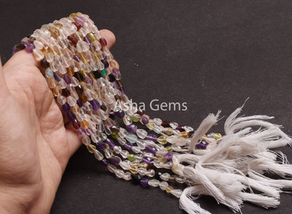 Mix Gemstone Disco Faceted Drop Shape Beads,14" Strand Multi Color Stone Teardrop Straight Drill Beads, Disco Bead Jewelry Making Handicraft