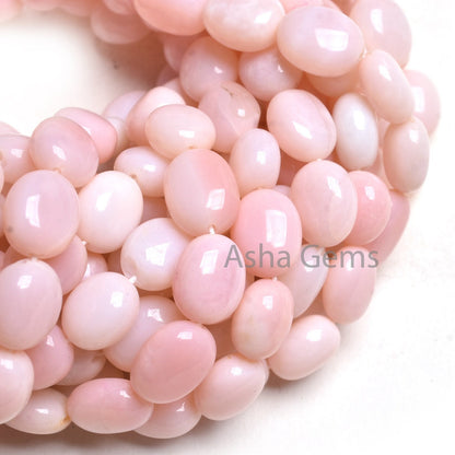 Beautiful Pink Opal Handmade Nugget Gemstone Beads, Shaded Pink Opal Beads,8/16"Fine Opal Smooth Uneven Oval Nugget Beads Jewelry Craft SALE