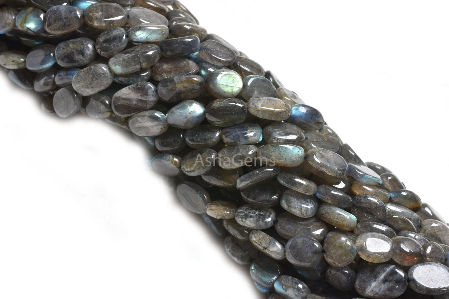 12.5" Strand Labradorite Smooth Handmade Nugget Gemstone Beads,8-12 mm Natural Fire Labradorite Uneven Tumble Shape Beads Jewelry Craft SALE