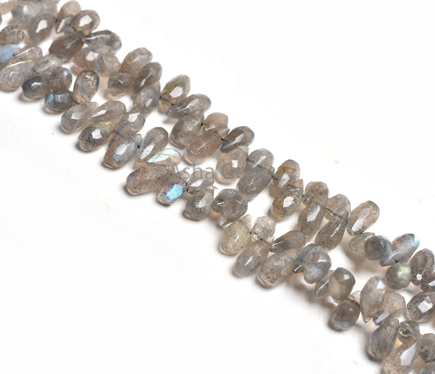 Natural Labradorite Fancy Long Drops Faceted Handcut Gemstone Beads,11"Flashy Multi Fire labradorite Teardrop Handmade Beads Jewelry makings