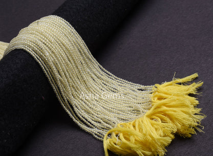 AAA Yellow Lemon Quartz Micro Cut Faceted Gemstone Beads, 2.50 mm natural Lemon Machine Cut Rondelle Beads, Lemon Bead Jewelry Necklace SALE