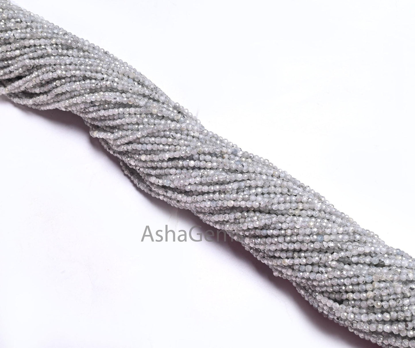 Genuine Grey Zircon Faceted Rondelle Beads,2 mm Natural Zircon Machine Cut Gemstone Tiny Beads, Real Zircon Micro cut Beads Necklace Jewelry