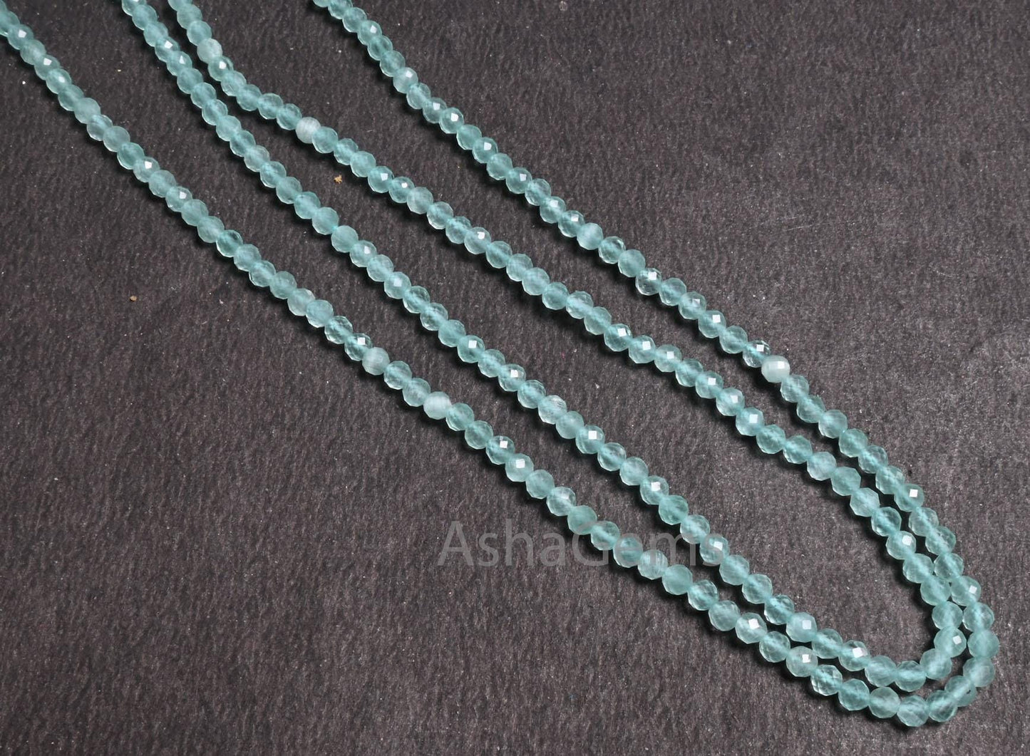 Beautiful Blue Chalcedony Micro Cut Gemstone Beads,3.2mm AAA Quality Aqua Chalcedony Faceted Rondelle Machine Cut Beads Jewelry making Craft