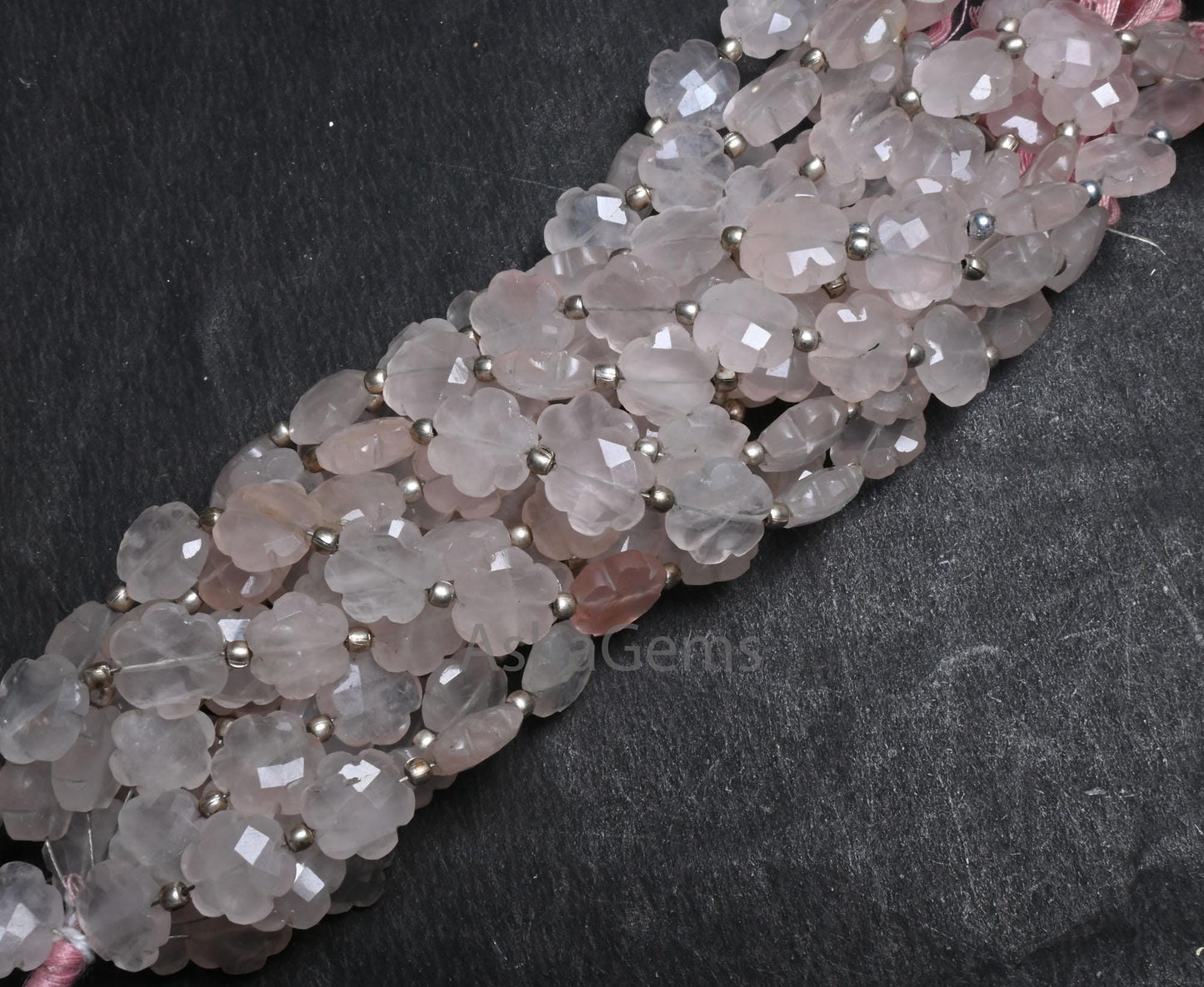 Beautiful Pink Rose Quartz fancy Daisy Flower Shape Carving Beads, Fine Natural Rose Quartz faceted Carve Flower Gemstone Beads Jewelry SALE