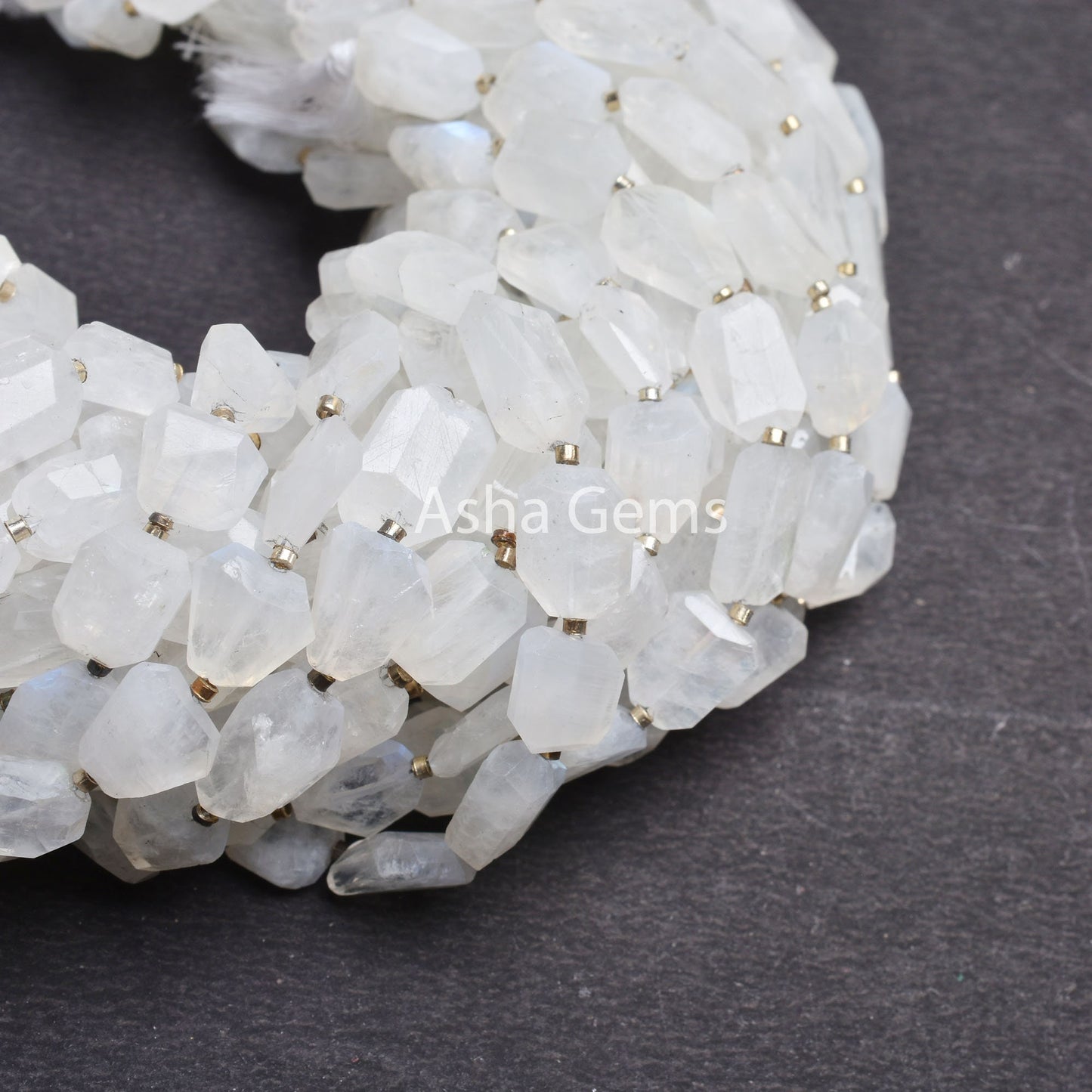 Blue Fire Rainbow Moonstone Faceted Nugget Beads, Natural Flash white Rainbow Indian Cut Nugget Gemstone Beads, Moonstone Beads Jewelry SALE