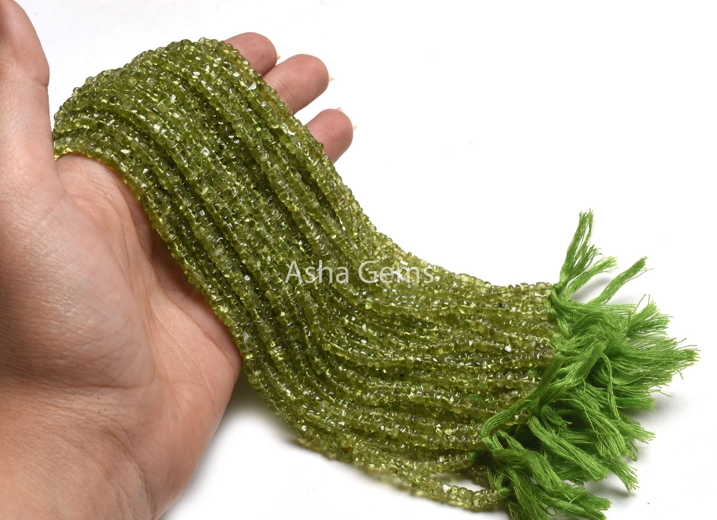 4.5 mm Peridot Smooth Tyre Gemstone Beads,13" Strand Natural Green Peridot Uneven Shape Wheel Handmade Bead, Peridot Bead Jewelry Handicraft