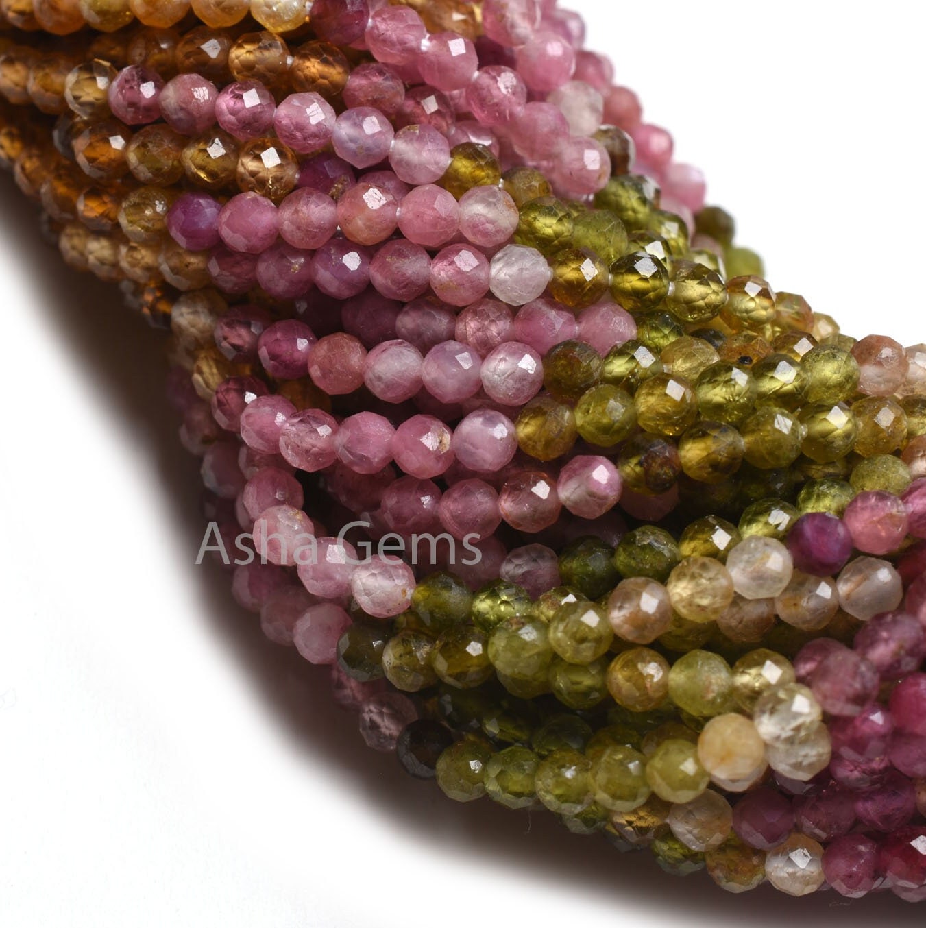 3.25 mm Natural Tourmaline Micro Cut Gemstone Beads, Multi Tourmaline Machine Cut Rondelle Beads, Fine Tourmaline Beads Jewelry Craft Sale