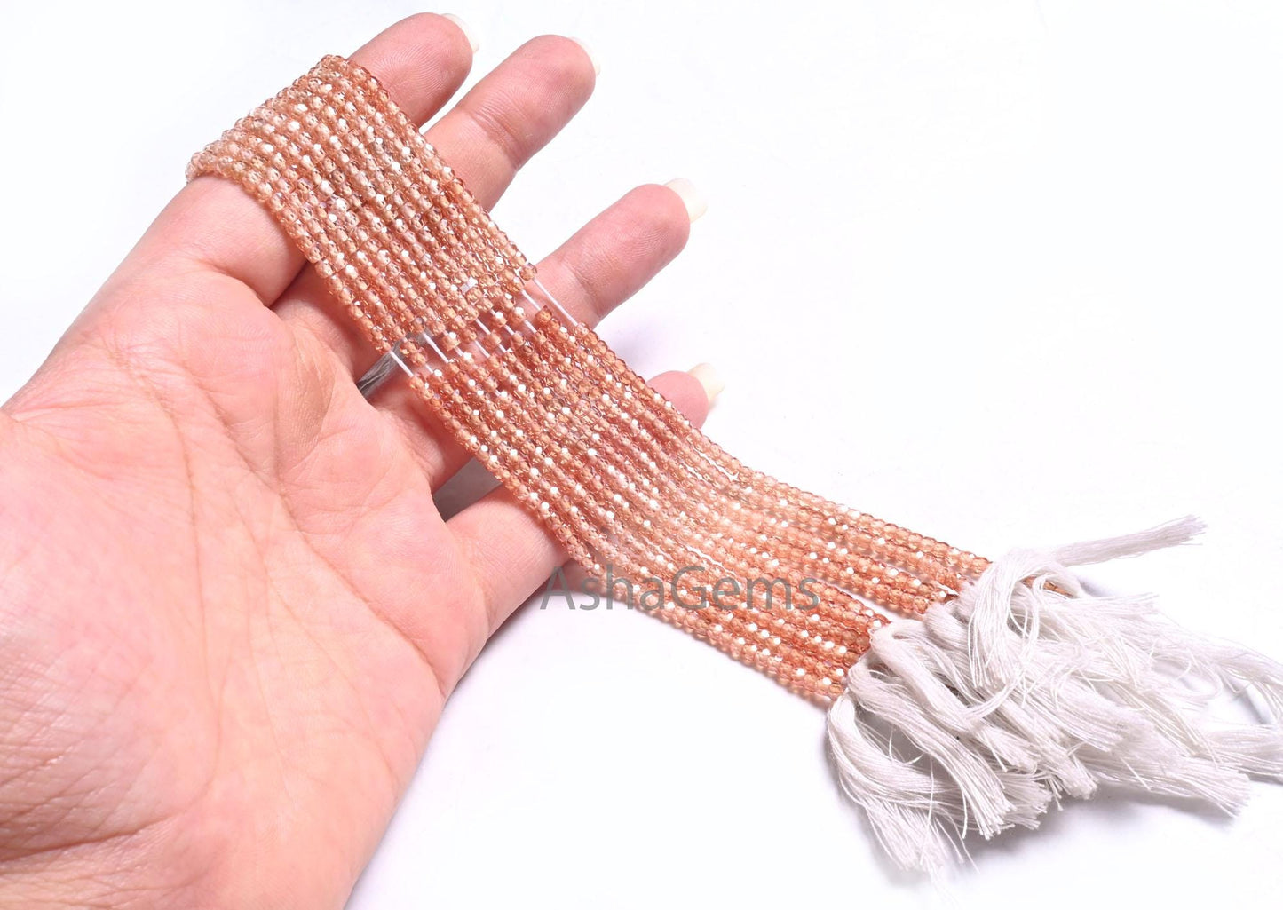AAA Brown Shaded Zircon Faceted Rondelle Beads,3 mm Amazing Cubic Zircon Micro Cut Gemstone Beads,13" Strand Brown Zircon Machine Cut Bead