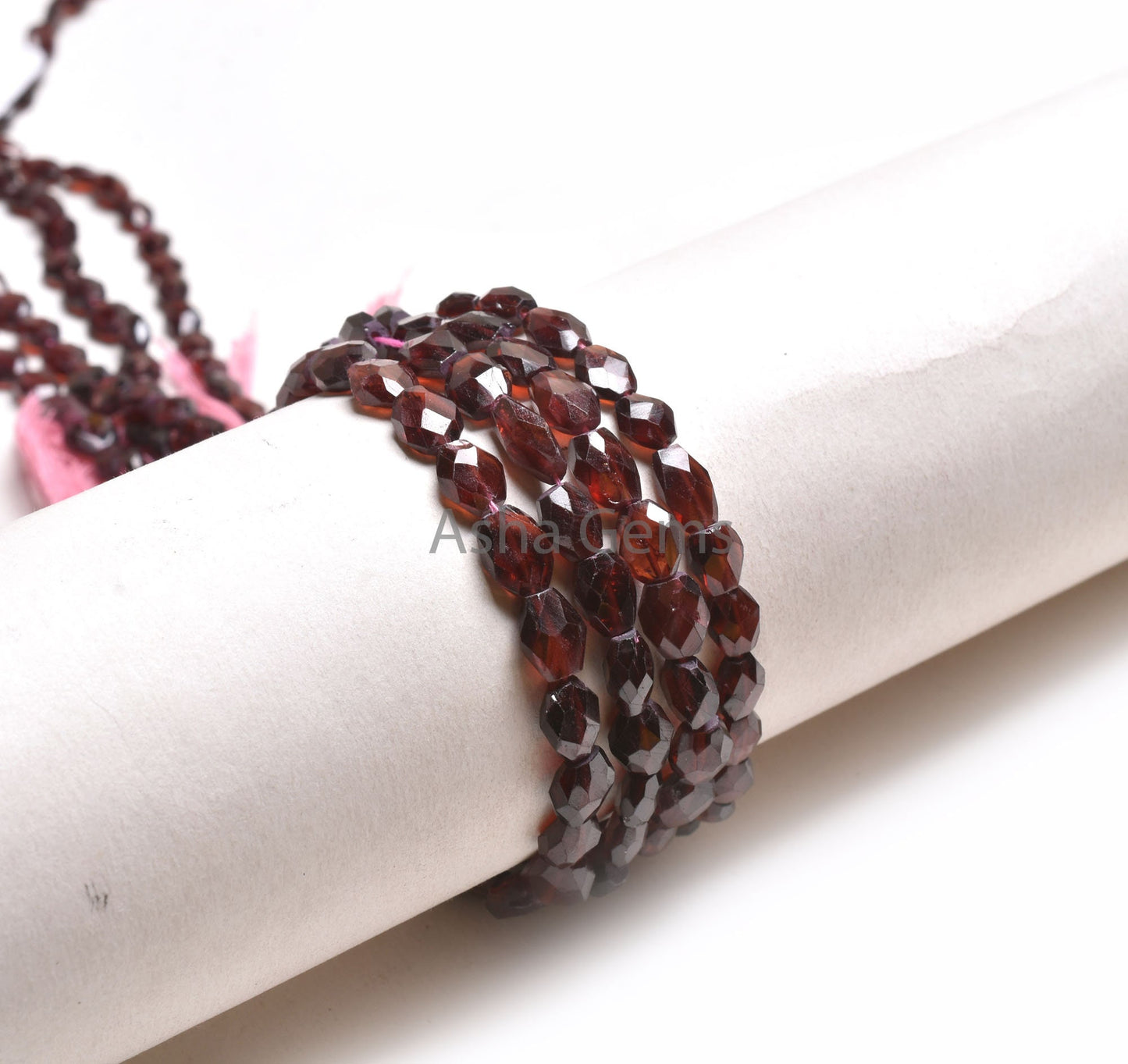 Red Garnet Faceted Oval Shape Gemstone Beads, Fine Quality Natural Garnet Indian Hand Cut Oval Briolette Straight Drill Garnet Beads Crafts
