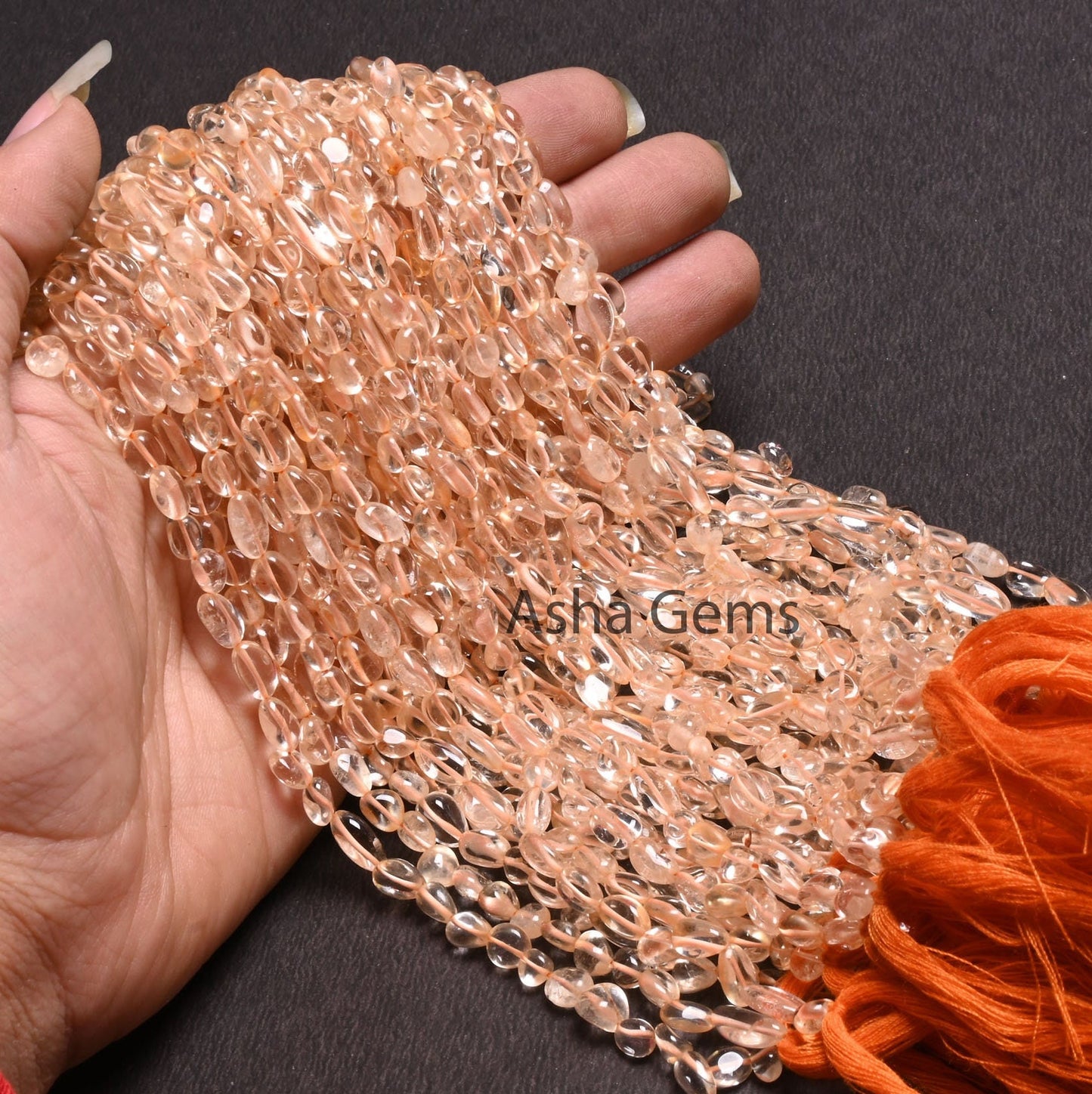 Fine Citrine Quartz Smooth nugget Shape Gemstone Beads,4.5-9 mm Light Yellow Citrine Smooth uneven Tumble tiny Handmade Bead Jewelry Making (AG 22257)