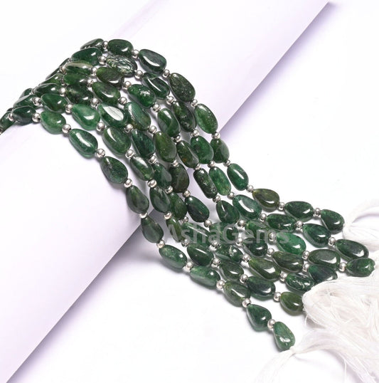Beautiful Green Mica Smooth Pears Shape Gemstone Beads,9" Natural Mica Margaj Handmade teardrop Straight Drill bead Jewelry Handicrafts SALE