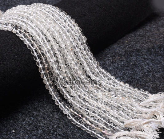 6 mm Crystal Quartz Smooth Round Ball Beads, Natural Clear Crystal Plain Round Shape Gemstone Beads, Crystal Beads Jewelry Making Craft SALE