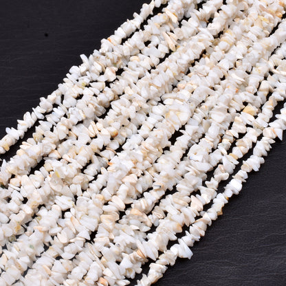 White Opal Uncut Chips Raw Gemstone Beads,34"Strand Natural White Opal Uncut Beads Fine Quality Opal Nuggets Rough Smooth Raw Beads Jewelry