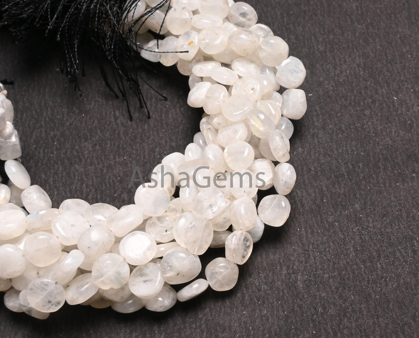 Beautiful White Rainbow Moonstone Smooth Coin Gemstone Beads,8" Natural Flash rainbow Moonstone Uneven Flat Coin Handmade Bead Jewelry Craft
