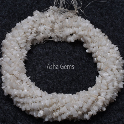 Beautiful 34" Strand Natural White Agate Uncut Chips Gemstone Beads, Fine Agate Raw Rough Smooth Tiny uneven Beads, Agate Beads Jewelry SALE