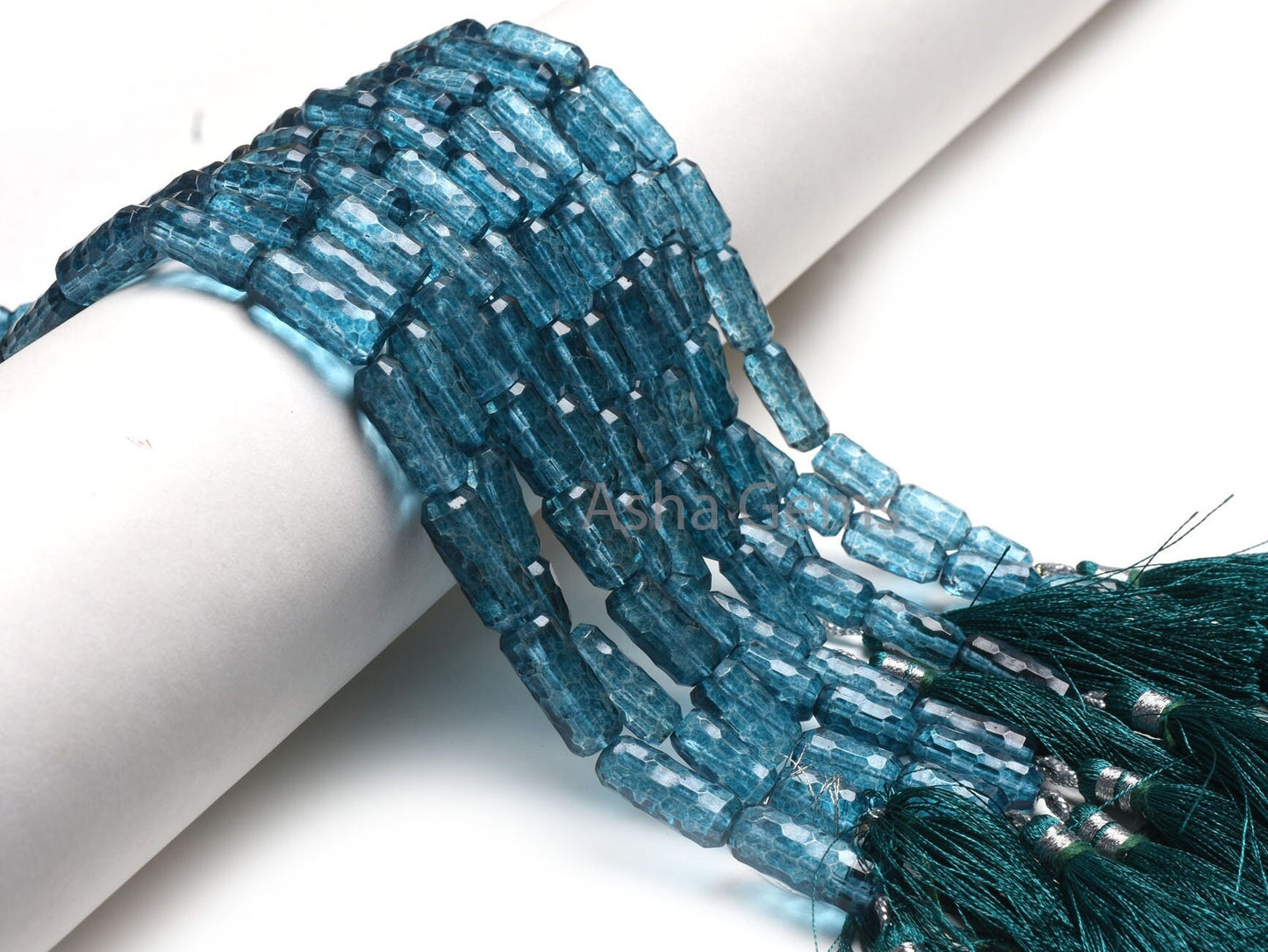 AAA Crystal Coated Concave Cut faceted Barrel Beads, London Blue Coated Crystal Concave Cut Fancy Barrel Gemstone Bead Necklace Jewelry SALE