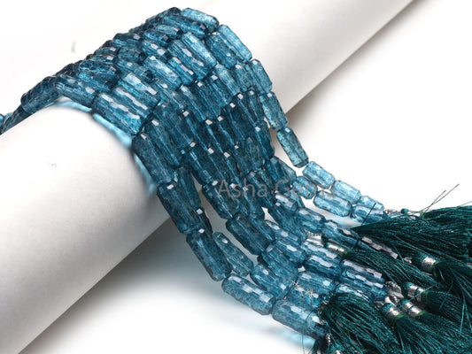AAA Crystal Coated Concave Cut faceted Barrel Beads, London Blue Coated Crystal Concave Cut Fancy Barrel Gemstone Bead Necklace Jewelry SALE