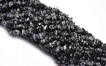 34 inch Strand Natural Black Obsidian Gemstone Uncut Chips Beads, AAA Obsidian Smooth Raw rough Beads Nugget Beads For Necklace Jewelry SALE