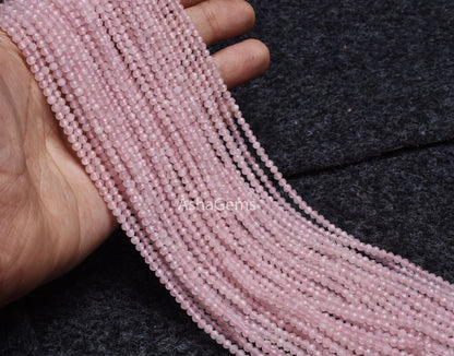 Beautiful Pink Rose Quartz Micro Cut Faceted Beads 3 mm Natural Rose Quartz Machine Cut Rondelle Bead Jewelry Making,Pink Gemstone Bead SALE