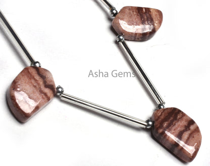 Beautiful Brown Jasper Fancy Mango Leaf Shape Gemstone Beads, Picture Jasper Smooth Handmade Side Drill Beads, Jasper Bead Handicraft SALE