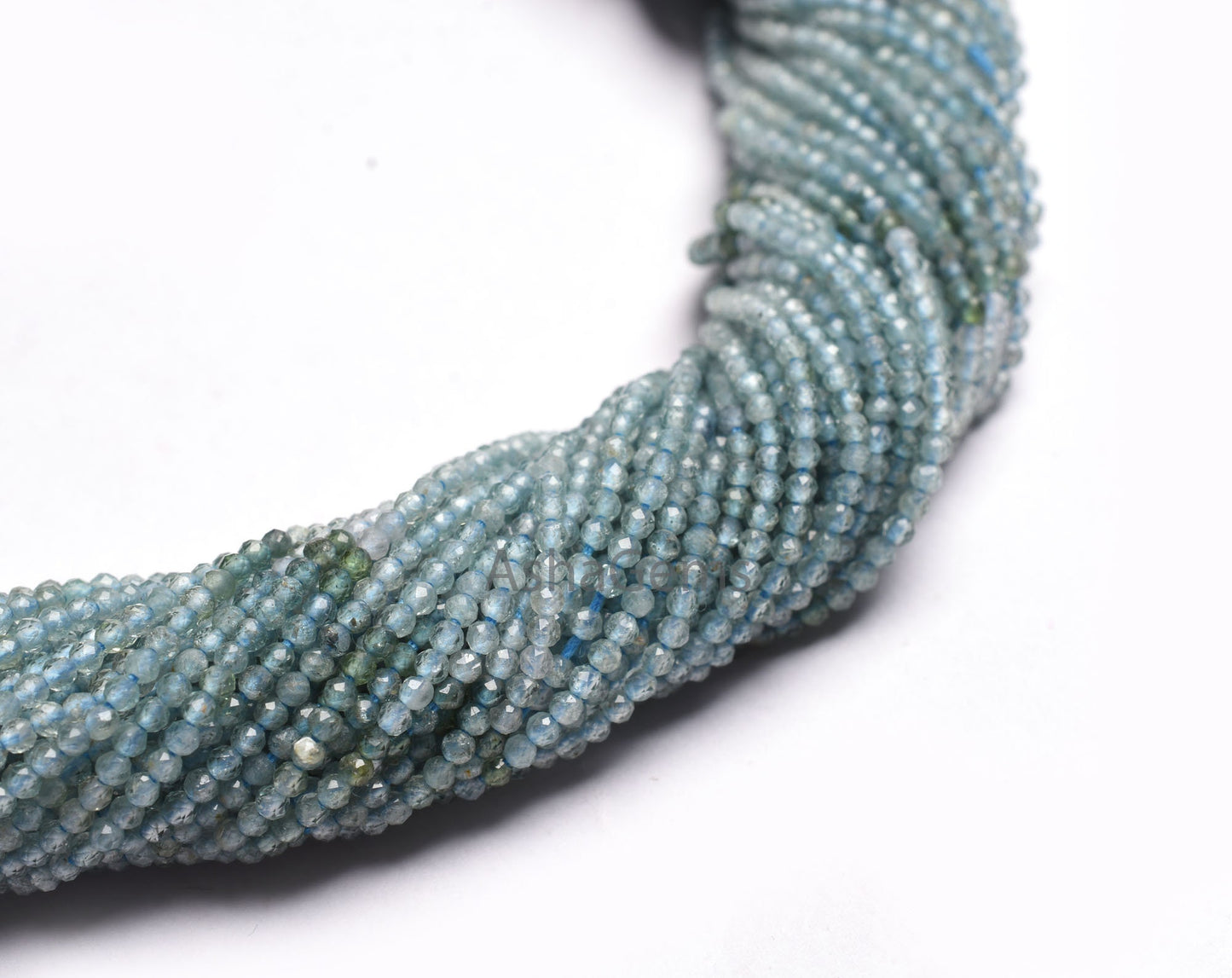 Genuine Tourmaline Micro Faceted Rondelle Beads,13"Strand Shaded Light Blue Tourmaline Beads Gemstone Tourmaline Machine Cut Beads Jewelry