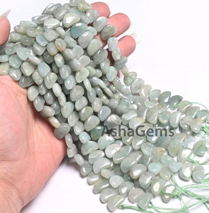 Natural Aventurine Fancy D Shape Smooth Gemstone Beads,9" Light Green Aventurine Half Moon Handmade Bead, Angoori Margaj Beads Jewelry Craft