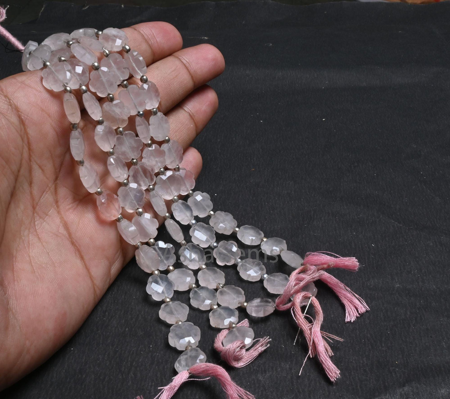 Beautiful Pink Rose Quartz fancy Daisy Flower Shape Carving Beads, Fine Natural Rose Quartz faceted Carve Flower Gemstone Beads Jewelry SALE