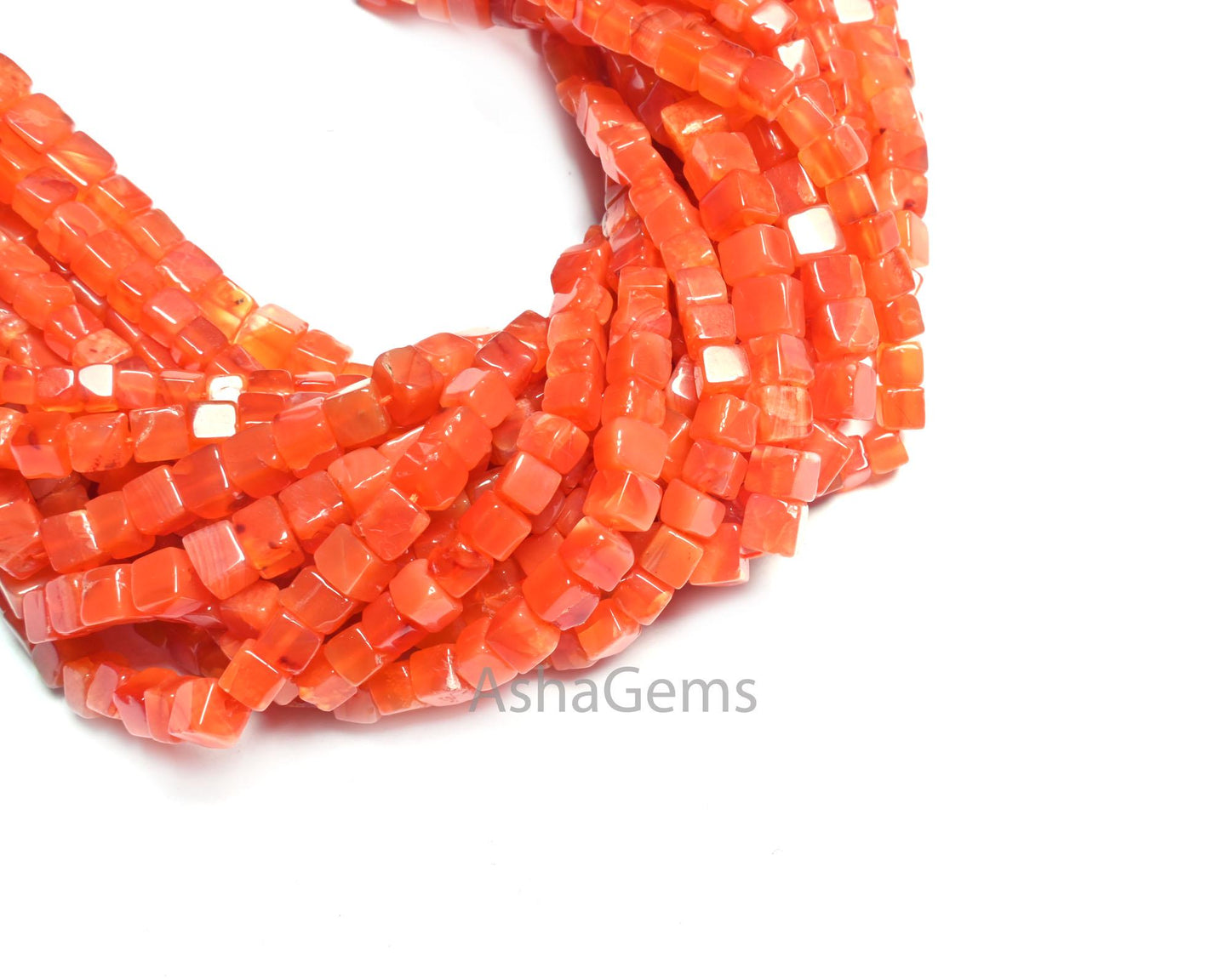 Beautiful Fine Orange Carnelian Smooth Box Gemstone Beads, Natural Carnelian Plain Handmade 3D Cube Box Carnelian Beads Jewelry making Craft