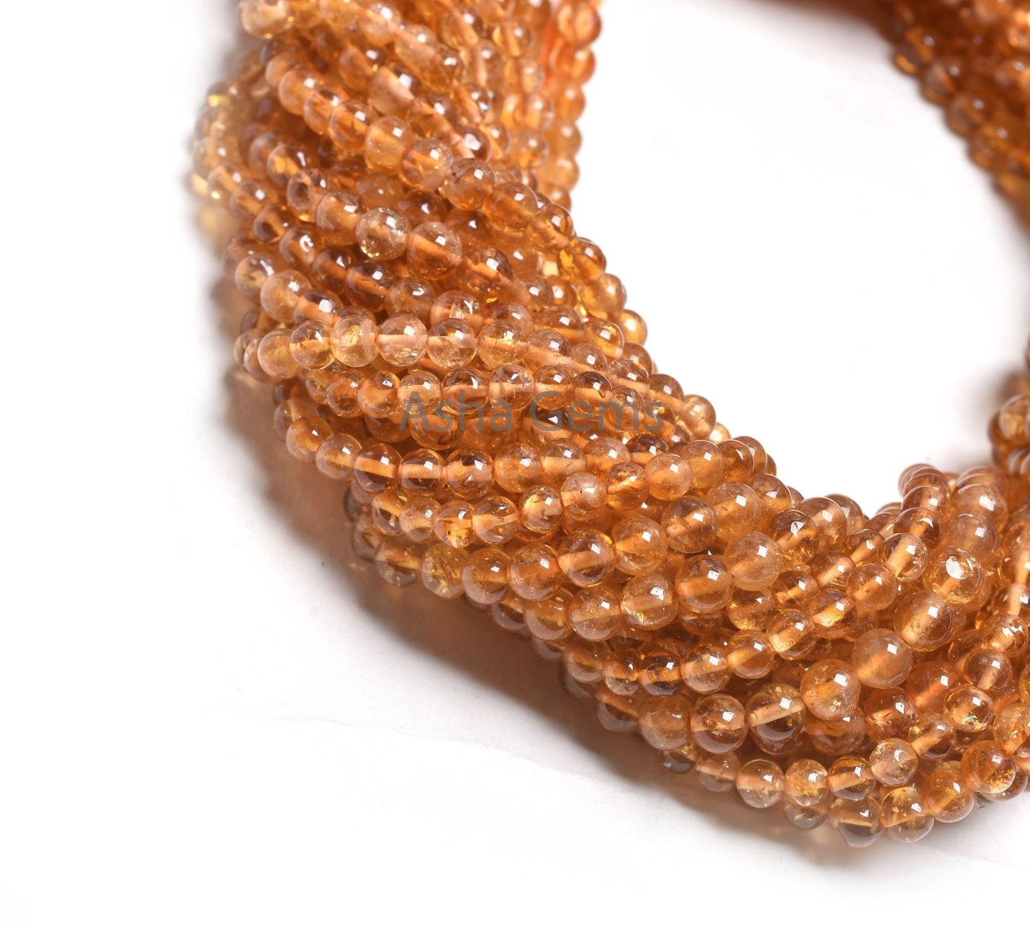 AAA Quality Citrine Quartz Smooth Round Ball Gemstone Beads,3.5,4,4.5 mm Natural Yellow Citrine Plain Round Shape Beads Citrine Jewelry SALE