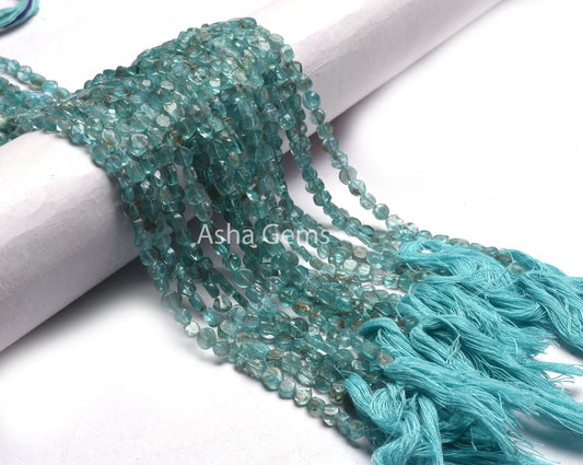 Sky Blue Apatite Smooth Coin Gemstone Beads,13" Strand Natural apatite Uneven Flat Coin Straight Drill Beads, Sky Apatite Bead Jewelry Sale