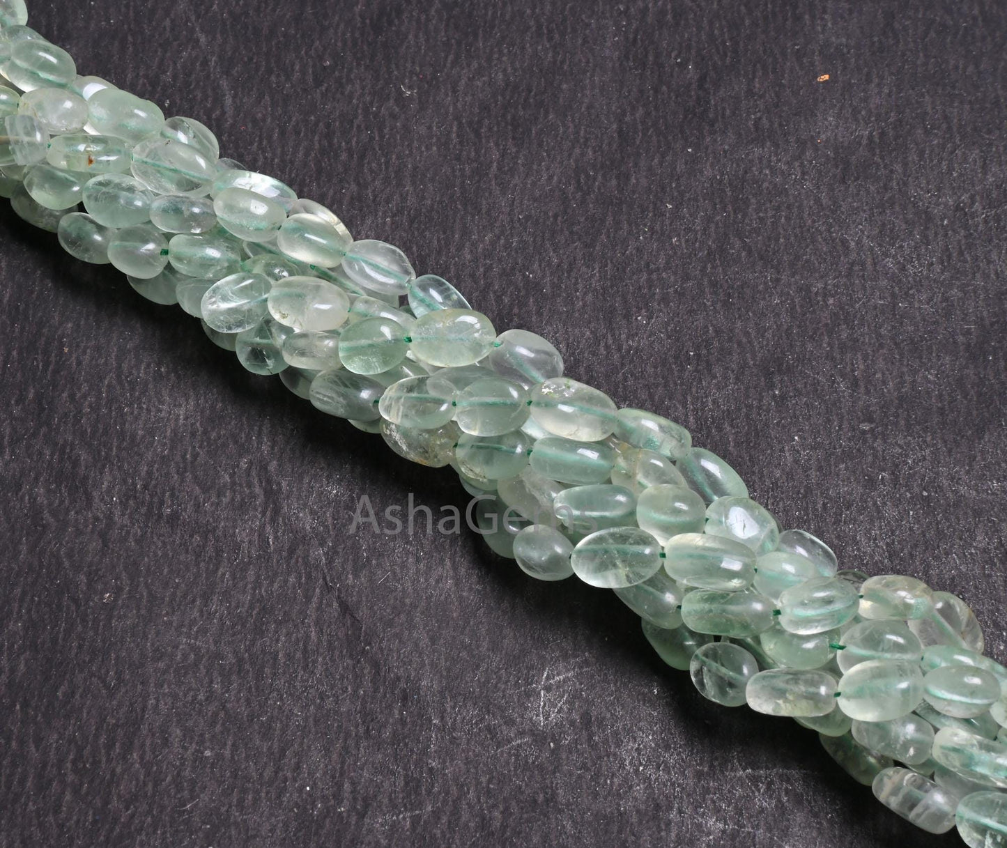 Beautiful Light Green Fluorite Oval Smooth Gemstone Beads,13"Natural Fluorite Handmade Uneven Oval Gemstone Fluorite Bead Jewelry Craft SALE