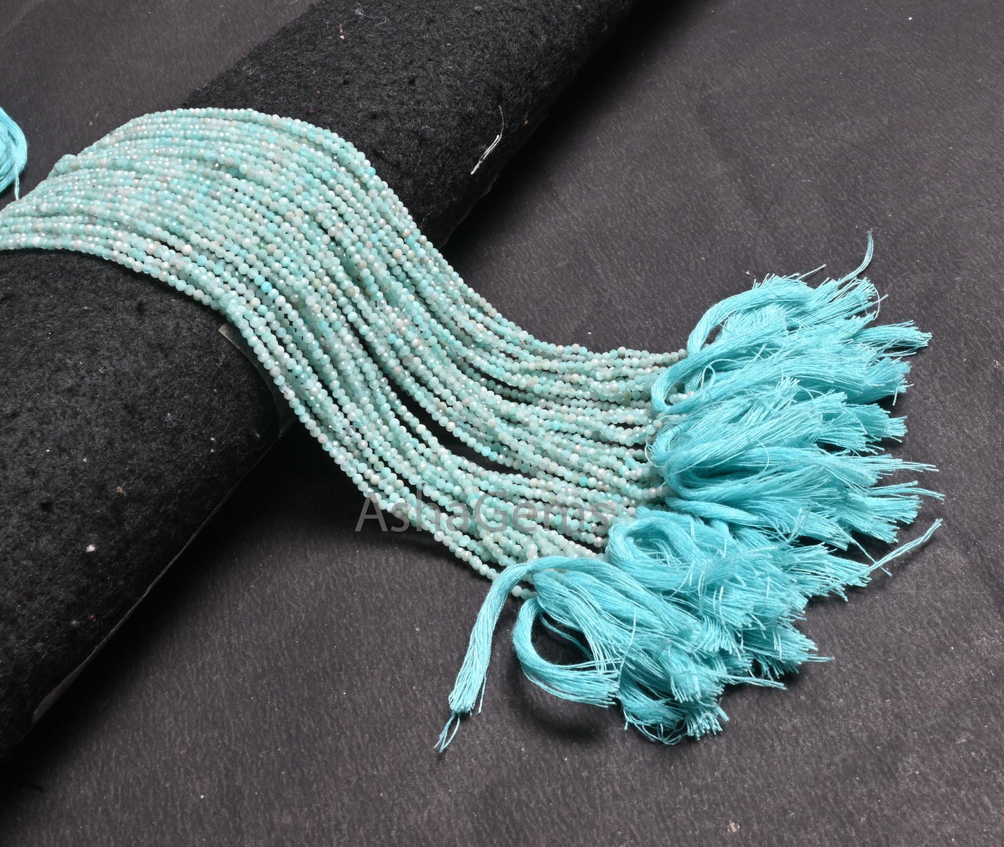 Beautiful Blue Amazonite Micro Cut Faceted Rondelle Beads,2.25 mm Natural Amazonite Machine Cut Tiny Gemstone Amazonite Beads Jewelry Crafts