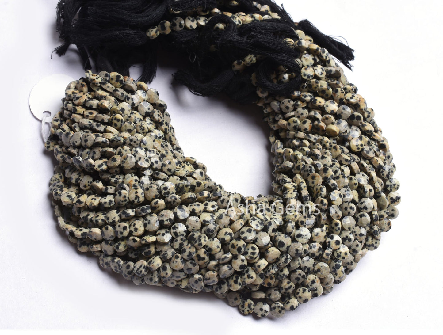 Natural Dalmatian Jasper Coin Shape Faceted Beads,6 mm Dalmatian Jasper Coin Beads,Jasper Faceted Briolette Beads Fine Quality,Jewelry Craft