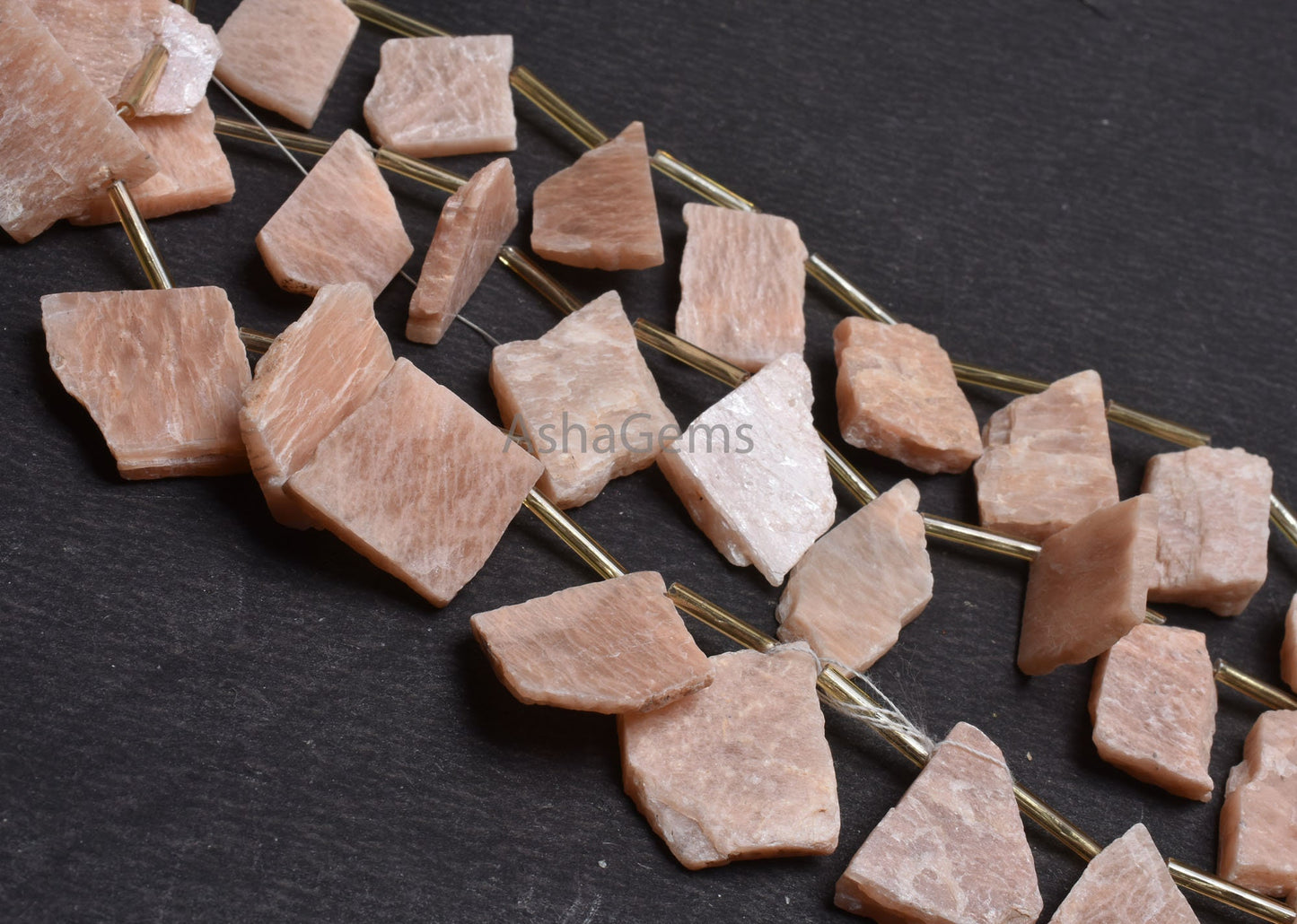 Rare Pink Amazonite Uneven Shape Slice Beads, Natural Pink amazonite Rough Beads Healing Crystal Raw Mineral Nugget Beads For Boho Jewelry