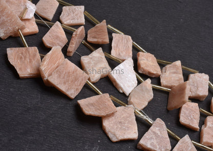 Rare Pink Amazonite Uneven Shape Slice Beads, Natural Pink amazonite Rough Beads Healing Crystal Raw Mineral Nugget Beads For Boho Jewelry