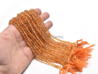 AAA Quality Citrine Quartz Smooth Round Ball Gemstone Beads,3.5,4,4.5 mm Natural Yellow Citrine Plain Round Shape Beads Citrine Jewelry SALE