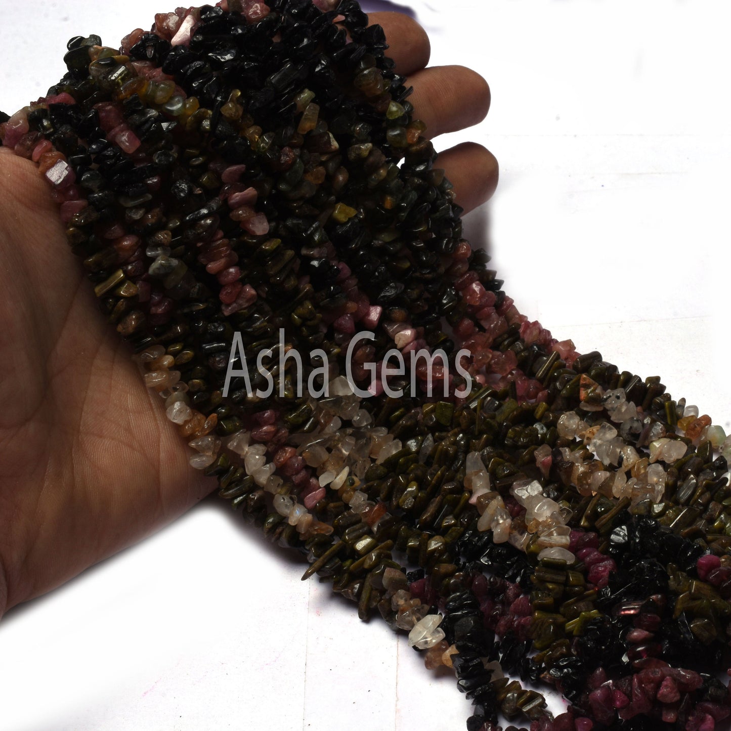 Natural tourmaline uncut chip Beads,34" Strand Multi tourmaline smooth raw rough Uneven Beads Gemstone tourmaline Chip beads Jewelry Crafts