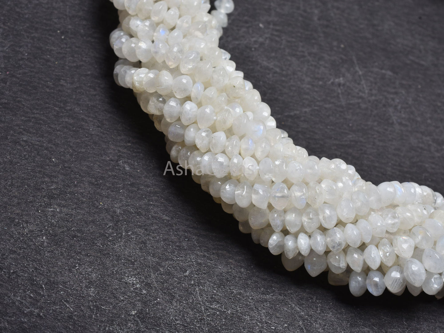 14"Strand Natural Flash Rainbow Moonstone Smooth Button Shape Gemstone Beads, White Rainbow Handmade Button Center Drill Beads Jewelry Craft