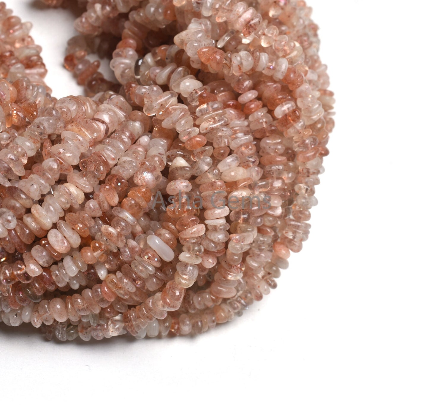 Sunstone Uncut Chip Beads,9/18" Strand Shaded Orange Red Sunstone Uneven Rough Gemstone Bead Natural Sunstone Smooth Bead Jewelry Craft SALE