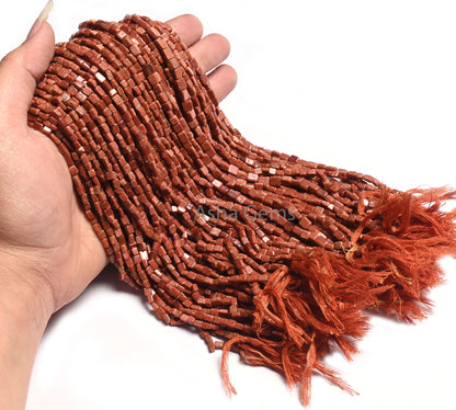 12" Strand Brown Sunstone Rectangle Handmade Smooth Beads, Sunstone Fancy Dwarf Rectangle Straight Drill Bead Jewelry making handicraft SALE