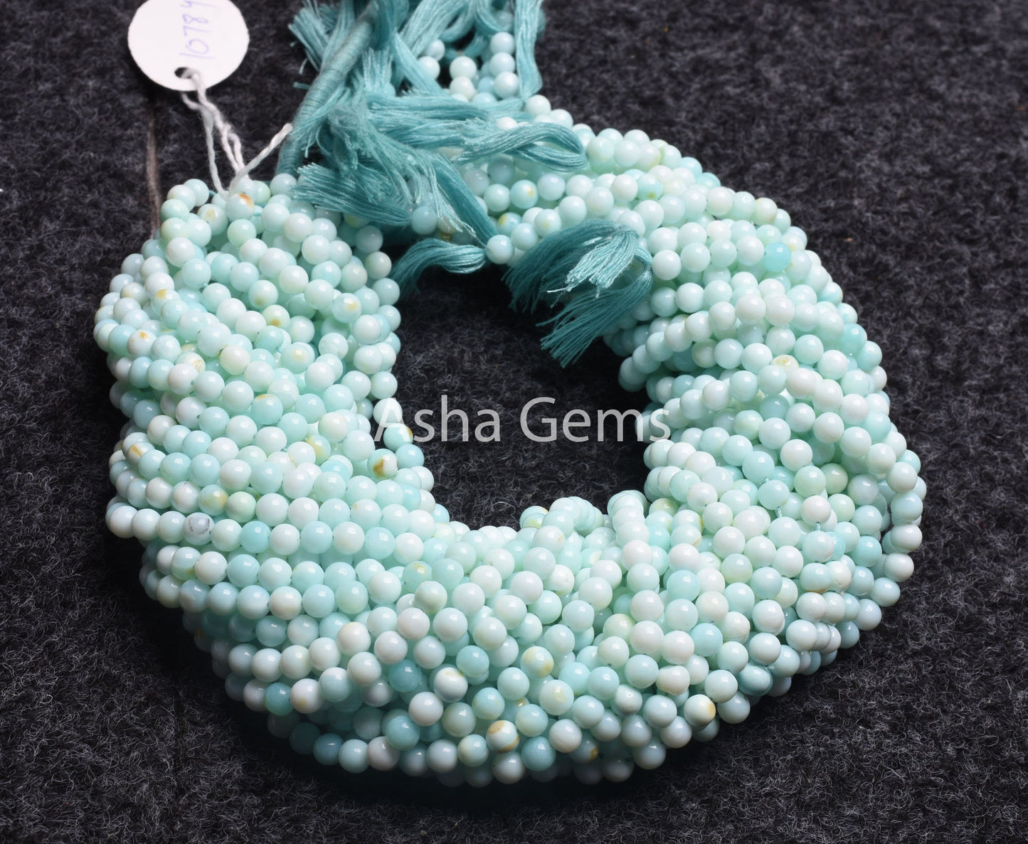 5 mm Rare Peru Opal Smooth Round Shape Beads,13" Strand Sky Blue Opal Round Balls Gemstone Bead, Polished Peruvian Opal Bead Jewelry SALE