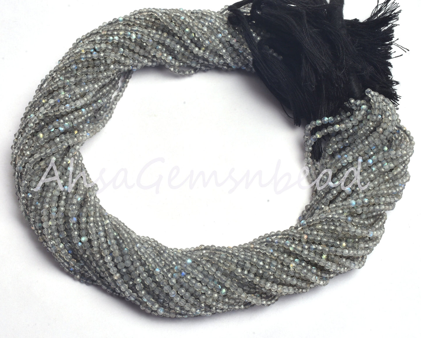 AAA Natural Labradorite Faceted Rondelle Beads,1.8 mm Beautiful Blue Fire Labradorite Machine Cut Micro Faceted Bead Black Rainbow Bead SALE