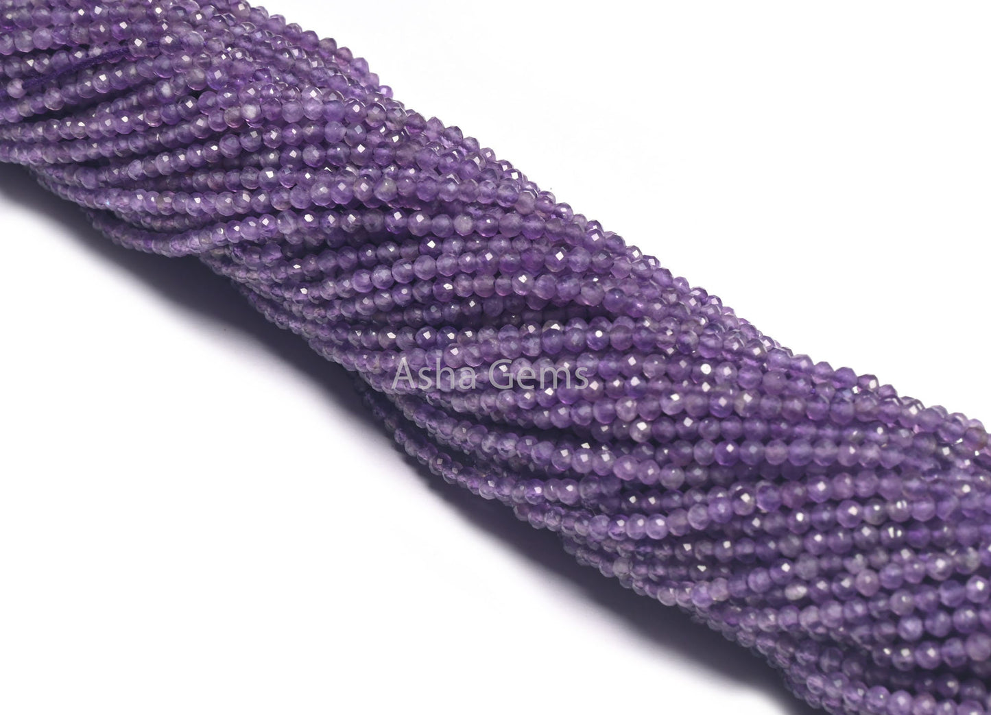 Fine Quality African Amethyst Faceted Rondelle Beads 2.5 mm Natural Purple Amethyst Micro Cut Beads,12.5"Amethyst Gemstone Bead Jewelry SALE