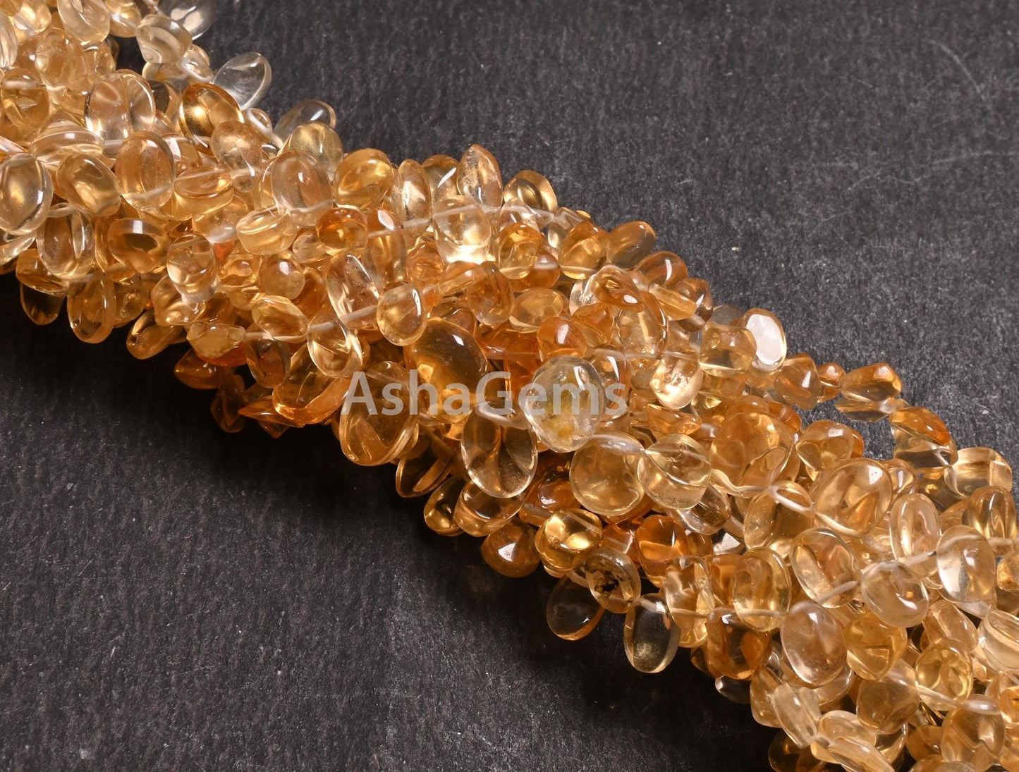 Beautiful Yellow Citrine Smooth Oval cabochon Side Drill Beads,8" Fine Natural Citrine Quartz Plain Handmade Oval Gemstone Bead Jewelry SALE